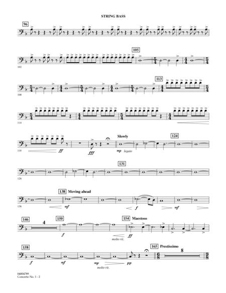 Concerto No. 1 (for Wind Orchestra) - String Bass