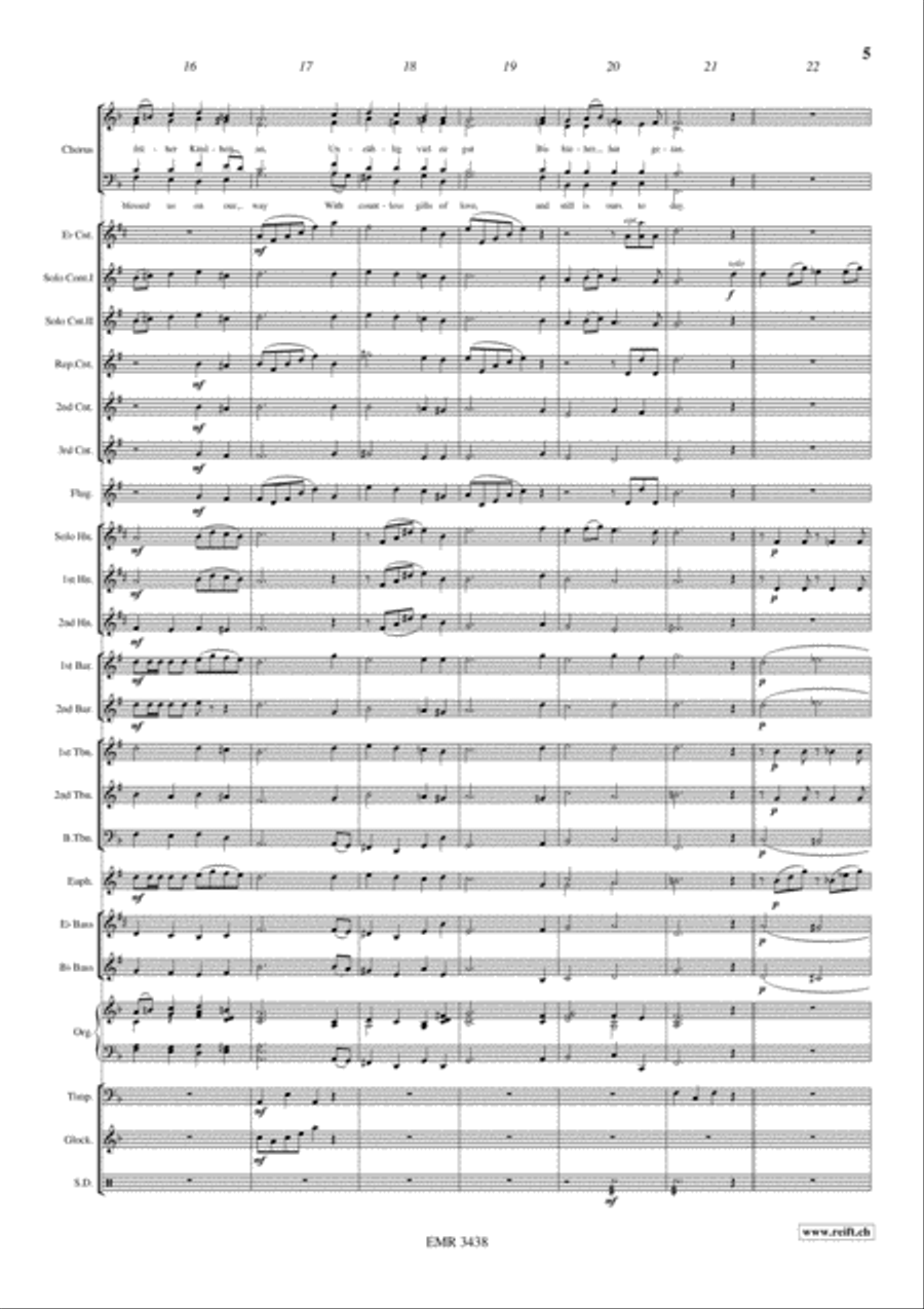 Nun danket alle Gott 4-Part scores gallery preview page 6