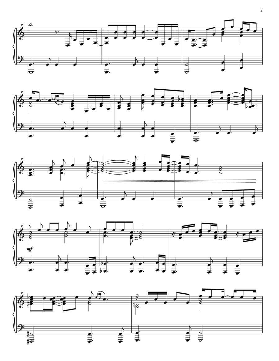 Don't Let The Sun Go Down On Me Piano Solo scores gallery preview page 3