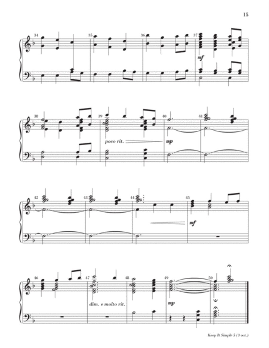 Keep It Simple 5 (Christmas Sacred and Secular) 3-Octaves scores gallery preview page 18