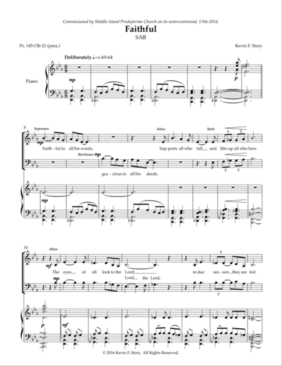 Faithful - SAB 3-Part scores gallery preview page 2