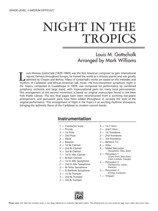 Night in the Tropics: Score