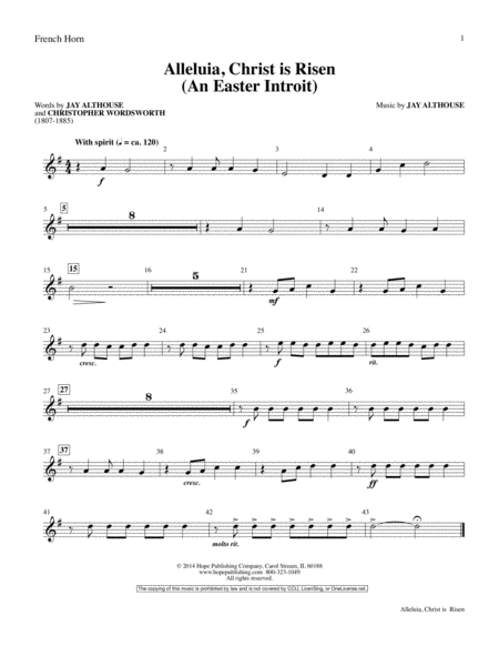 Alleluia, Christ Is Risen (An Easter Introit)