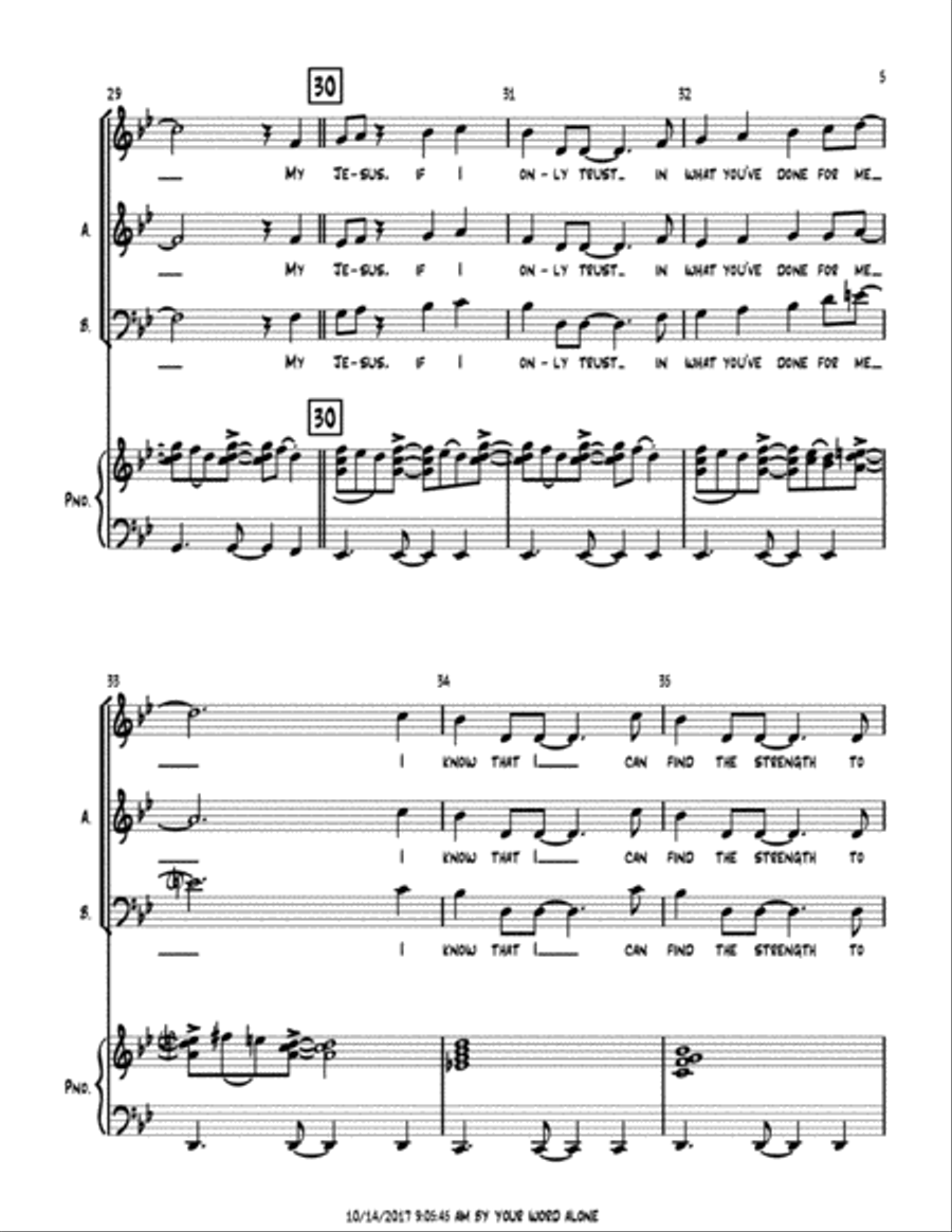 By Your Word Alone By Your Word Alone 3-Part scores gallery preview page 5