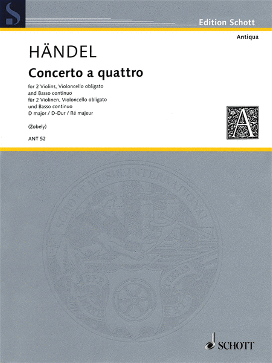 Concerto A Quattro Twv 43: D 6 String Quartet scores gallery preview page 1