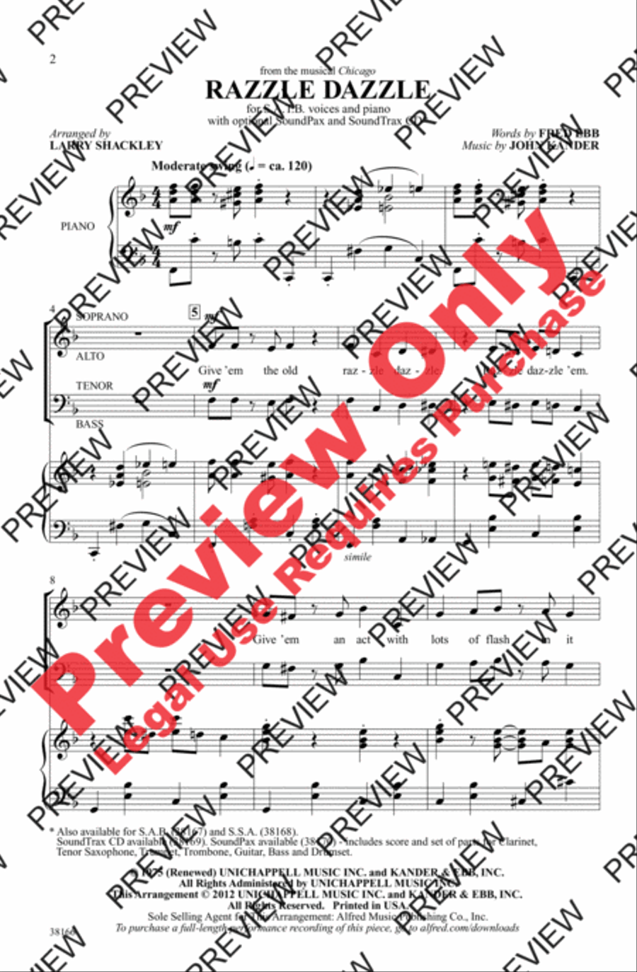 Razzle Dazzle 4-Part scores gallery preview page 13