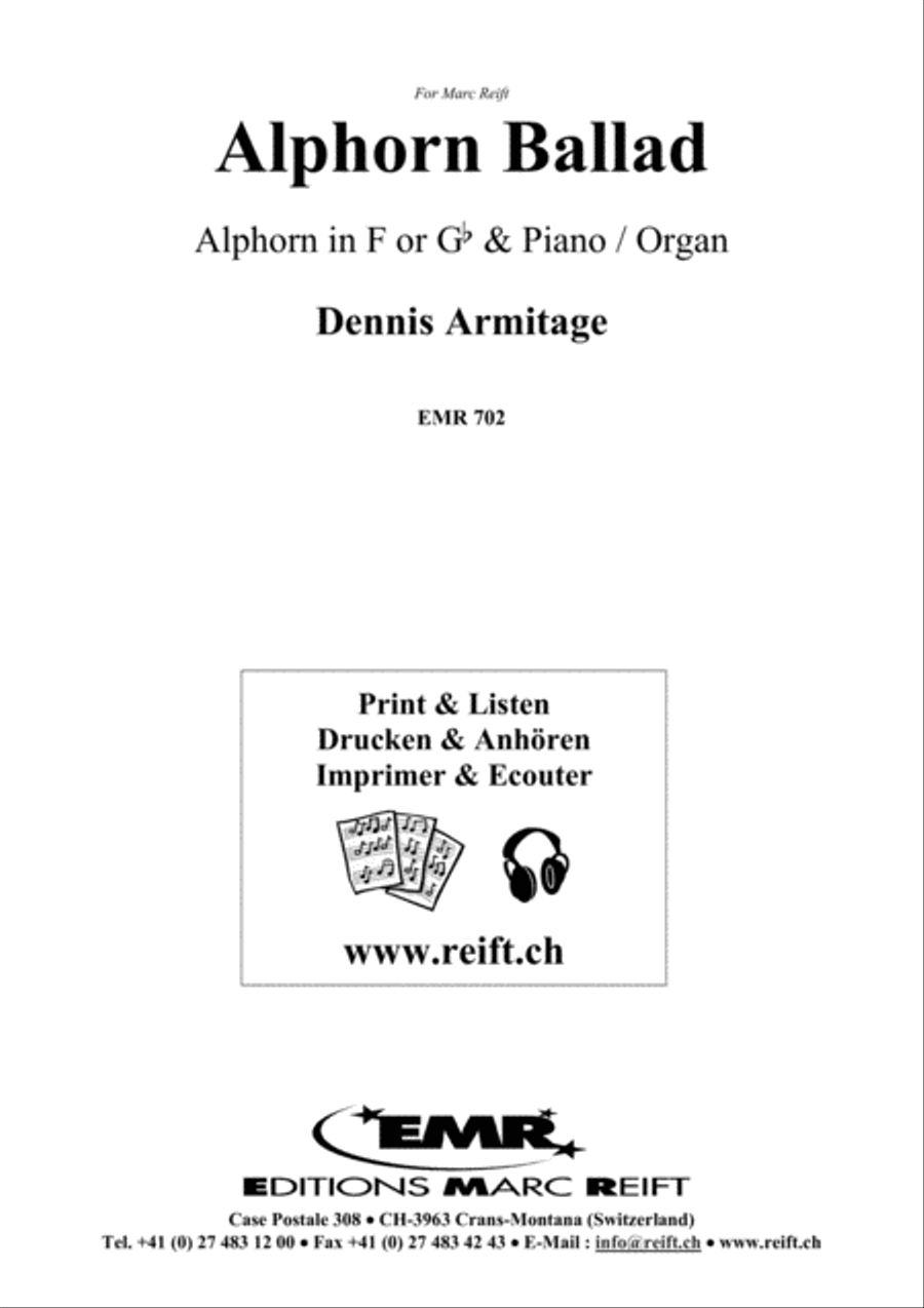 Alphorn Ballad Alphorn Ballad Organ scores gallery preview page 2
