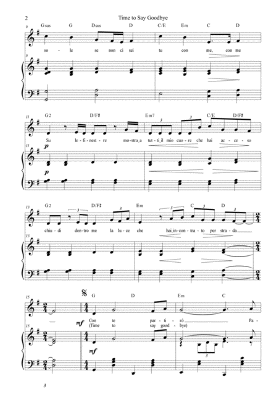 Time To Say Goodbye Voice scores gallery preview page 2