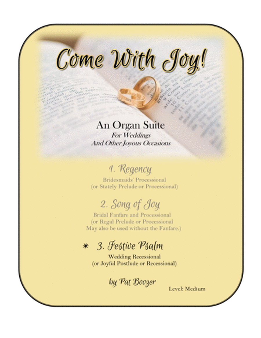 Come With Joy- An Organ Suite for Weddings--#3 Festive Psalm image number null