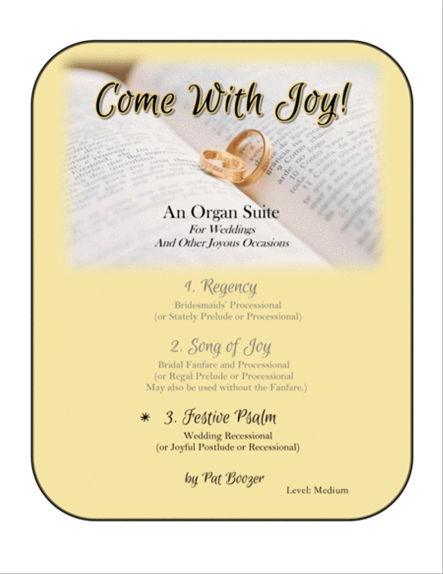 Come With Joy- An Organ Suite for Weddings--#3 Festive Psalm Organ Solo scores gallery preview page 1