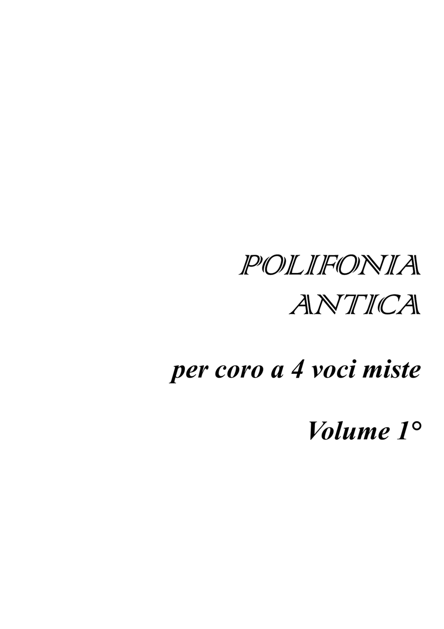 MASTERPIECES OF RENAISSANCE POLYPHONY - VOLUME 1 - Read inside the track list - For SATB Choir - Pag 4-Part scores gallery preview page 1