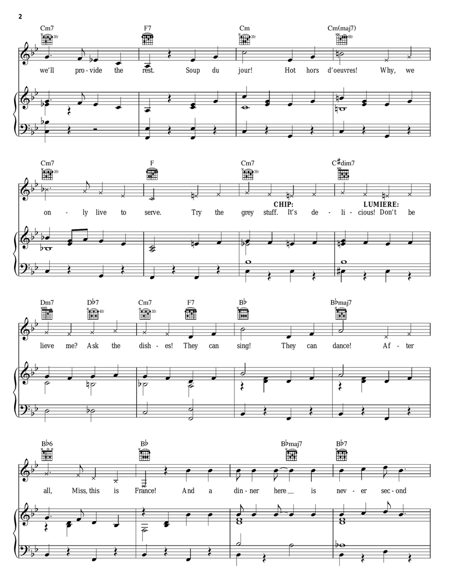 Be Our Guest (from Beauty And The Beast) Guitar scores gallery preview page 2