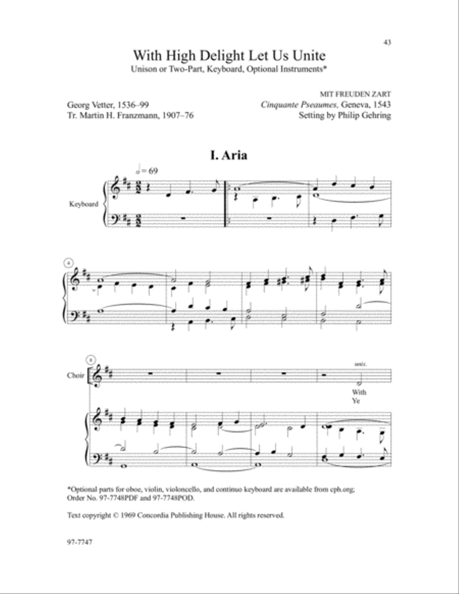 The Concordia Children's Choir Book, Volume 2: Six Settings for Reformation Children's Choir scores gallery preview page 7