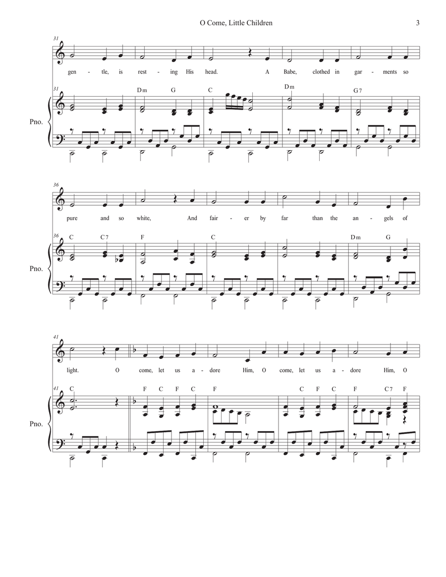 O Come, Little Children (with 
