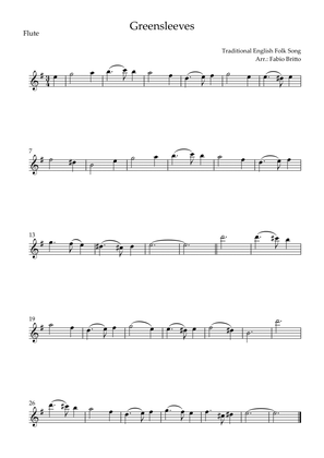 Greensleeves for Flute Solo (E Minor)