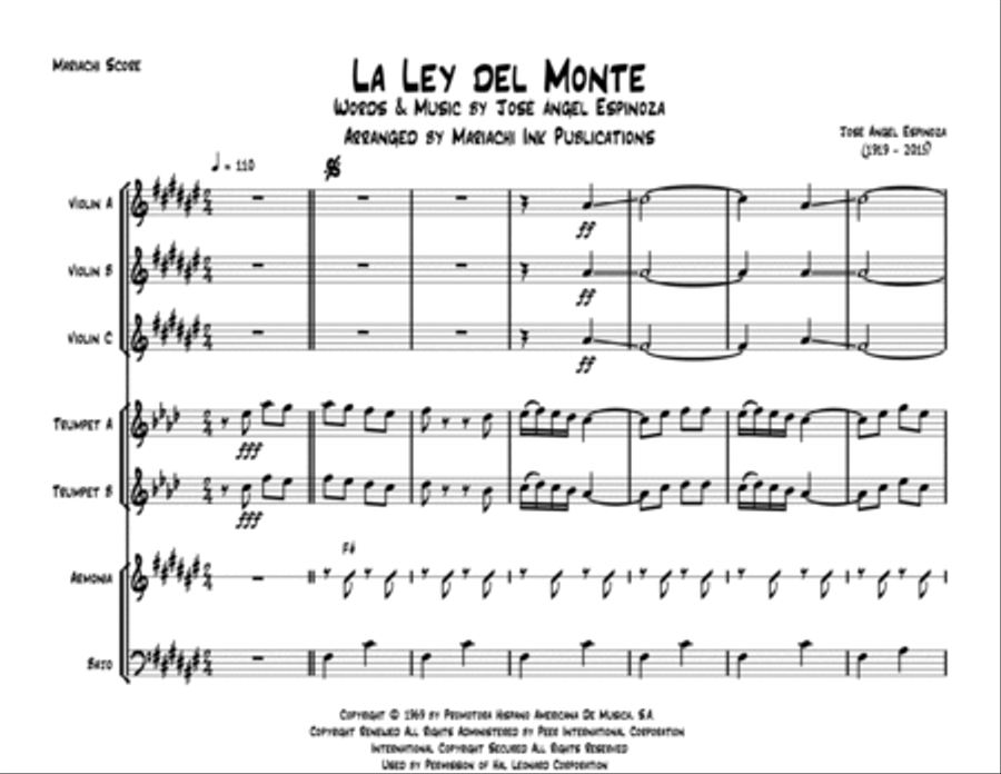La Ley Del Monte La Ley Del Monte Trumpet scores gallery preview page 6