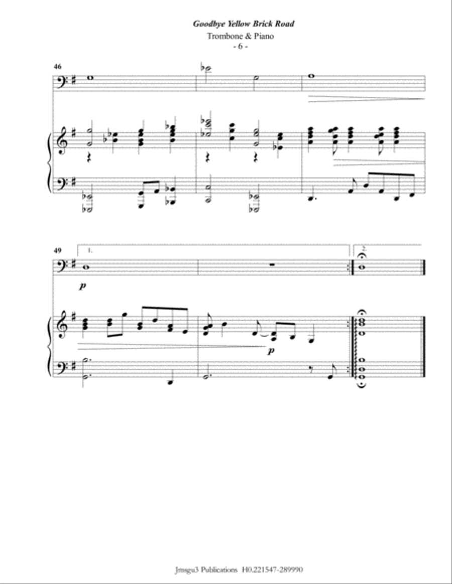 Goodbye Yellow Brick Road Piano scores gallery preview page 6
