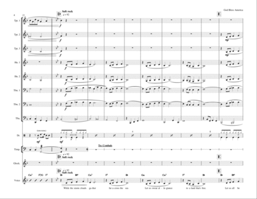 God Bless America Small Ensemble scores gallery preview page 4