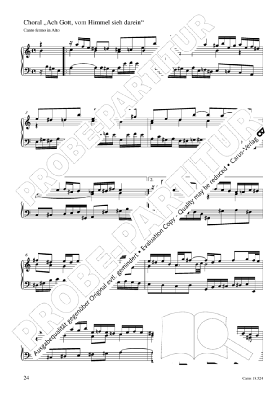 Chorale arrangements. First part of the Clavier-Ubung Collection / Songbook scores gallery preview page 25