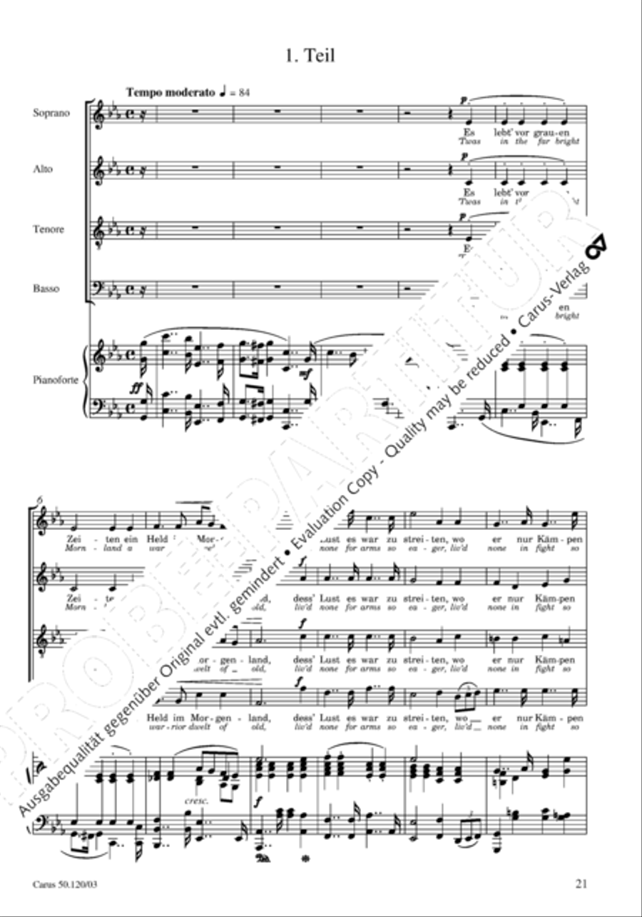 Christoforus + Das Tochterlein des Jairus (Gesamtausgabe, Bd. 9) 4-Part scores gallery preview page 22