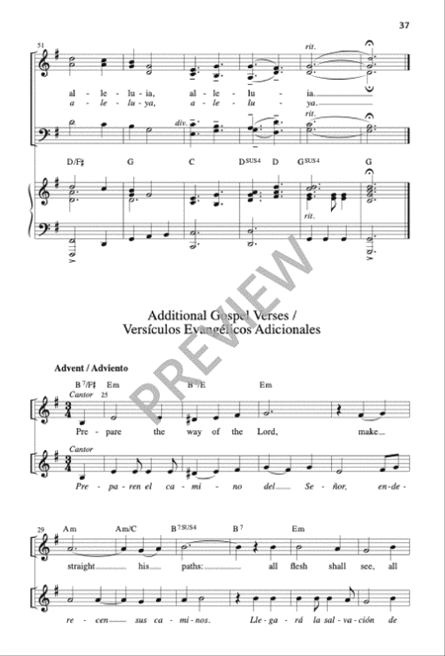 Mass of the Sun of Justice / Misa Sol de Justicia 4-Part scores gallery preview page 36