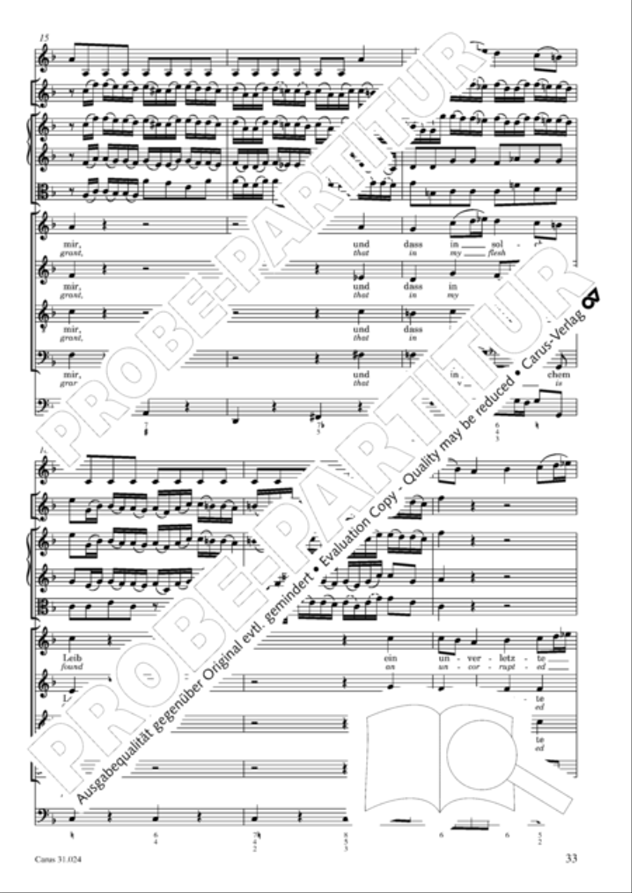 A conscience pure (Ein ungefarbt Gemute) 4-Part scores gallery preview page 34