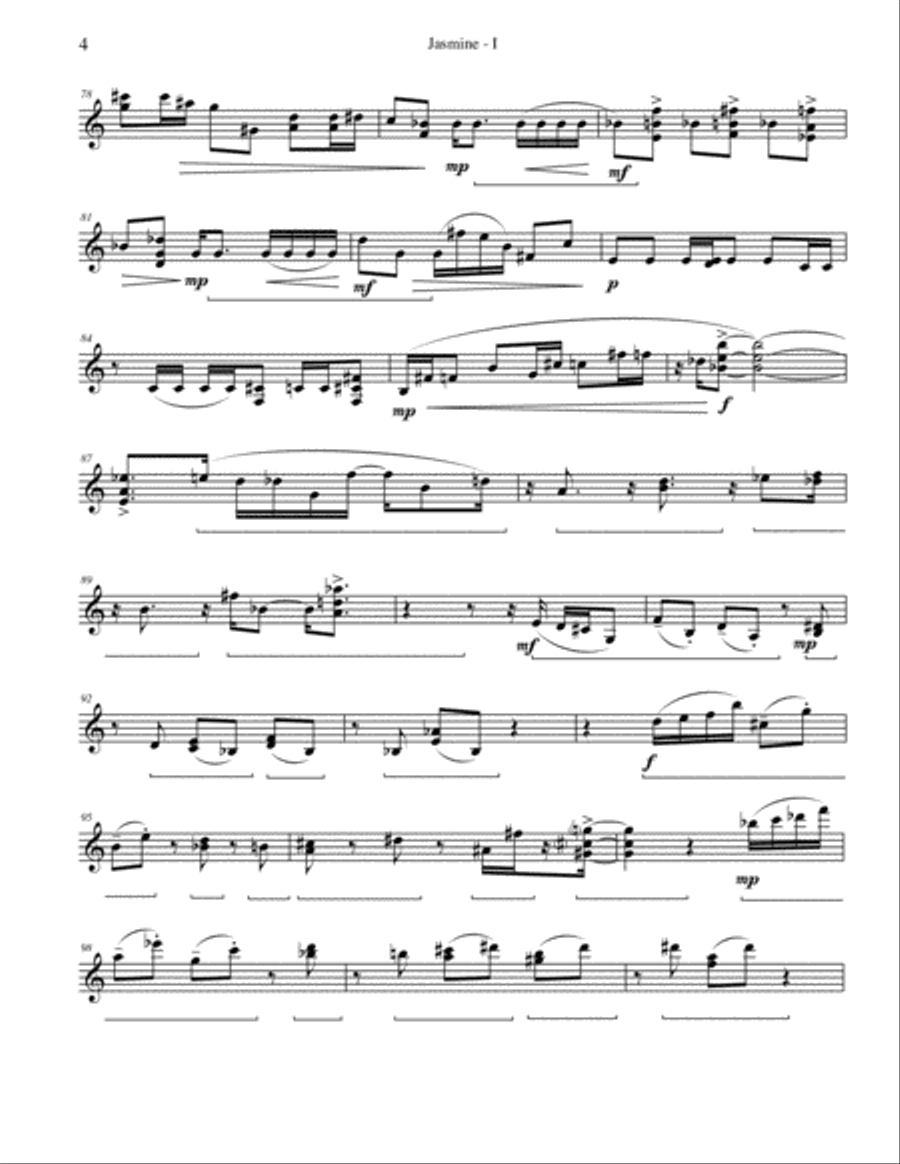 Jasmine, for solo vibraphone Vibraphone scores gallery preview page 6