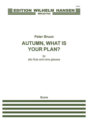 Book cover for Autumn, What Is Your Plan?