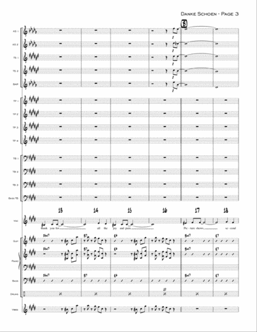 Danke Schoen Jazz Ensemble scores gallery preview page 3