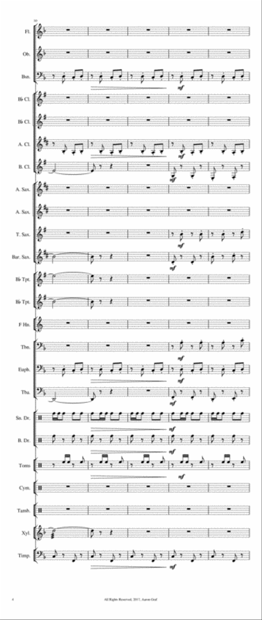 Bluebonnet Hoedown Concert Band scores gallery preview page 4