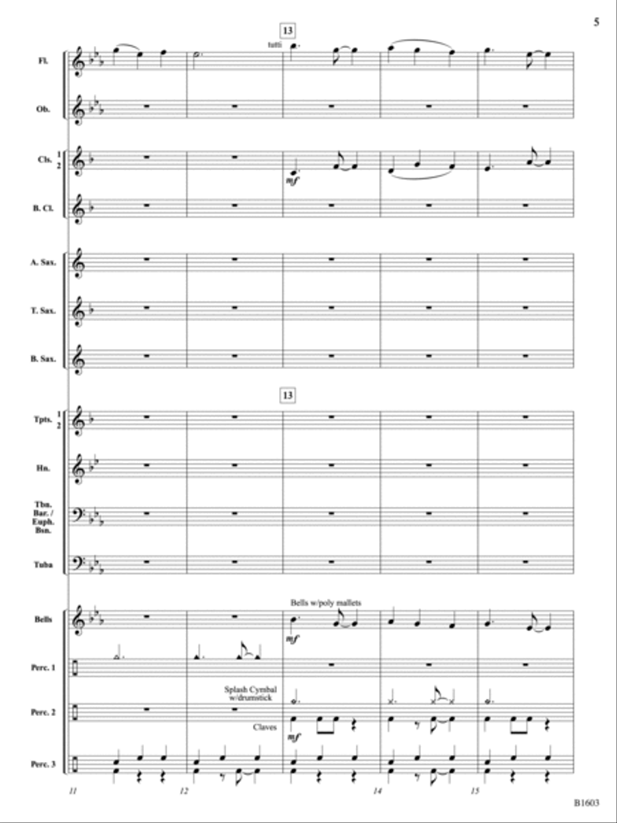 Syncopated Serenade: Score Concert Band scores gallery preview page 5