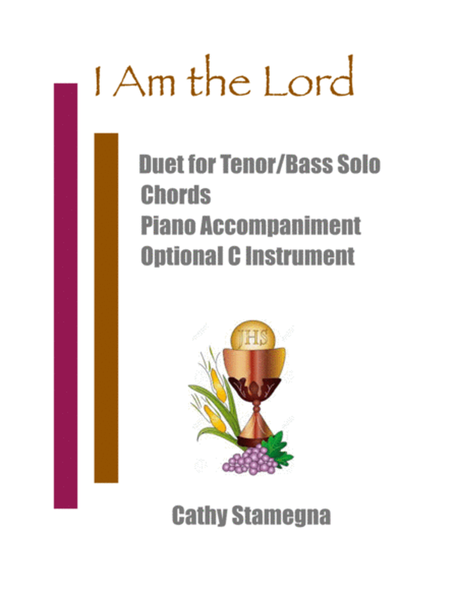 I Am the Lord (Duet for Tenor/Bass Solo, Chords, Optional C Instrument, Accompanied) image number null