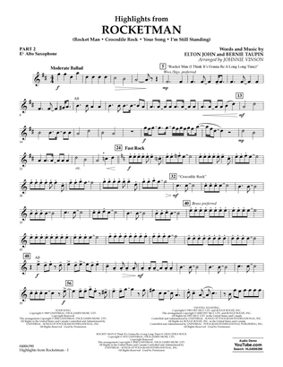 Book cover for Highlights from Rocketman (arr. Johnnie Vinson) - Pt.2 - Eb Alto Saxophone