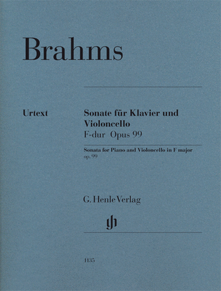 Book cover for Sonata in F Major Op. 99 for Piano and Violoncello