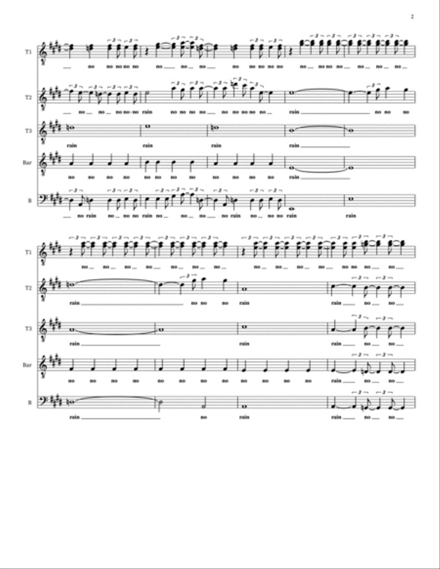 No Rain No Rain Choir scores gallery preview page 2
