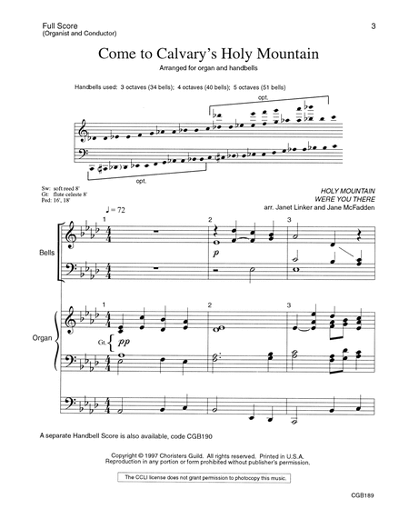 Come to Calvary's Holy Mountain - Full Score image number null