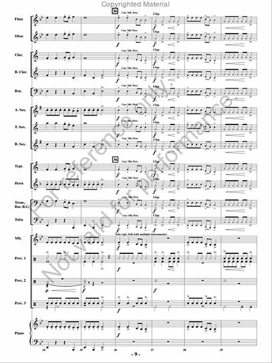 Appalachian Folk Dance Concert Band scores gallery preview page 8