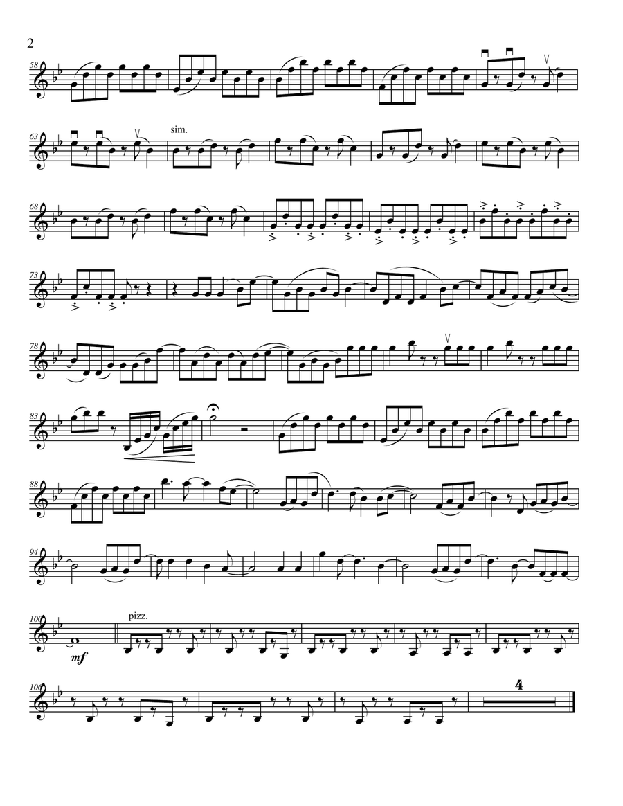 Rewrite The Stars String Quartet scores gallery preview page 4
