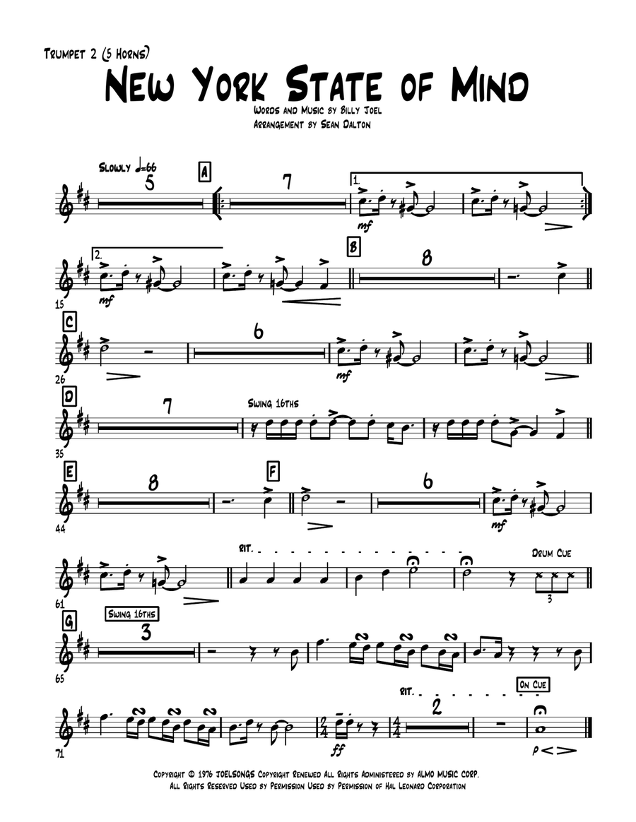 New York State Of Mind New York State Of Mind Large Ensemble scores gallery preview page 2