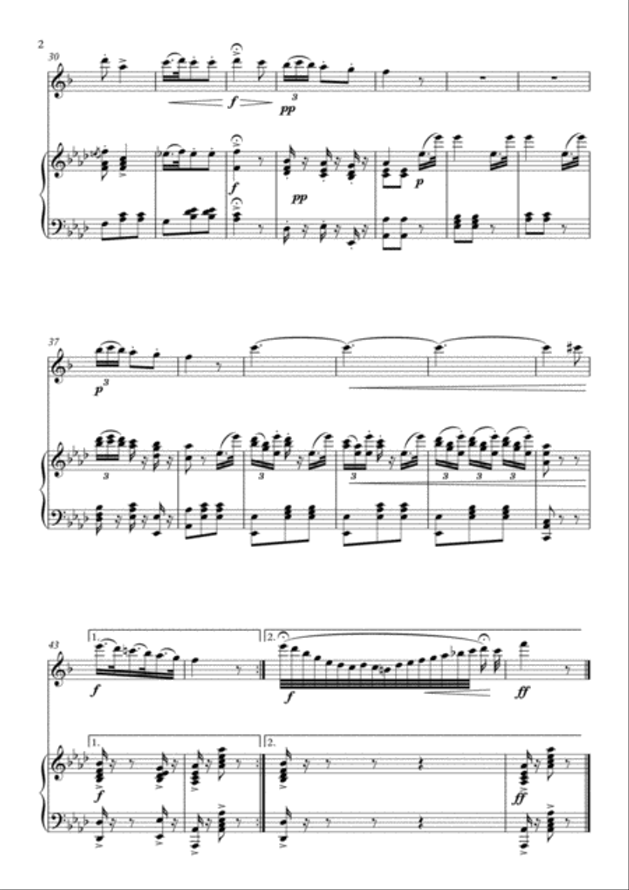Three famous songs from Verdi's operas arranged for alto saxophone Alto Saxophone scores gallery preview page 6