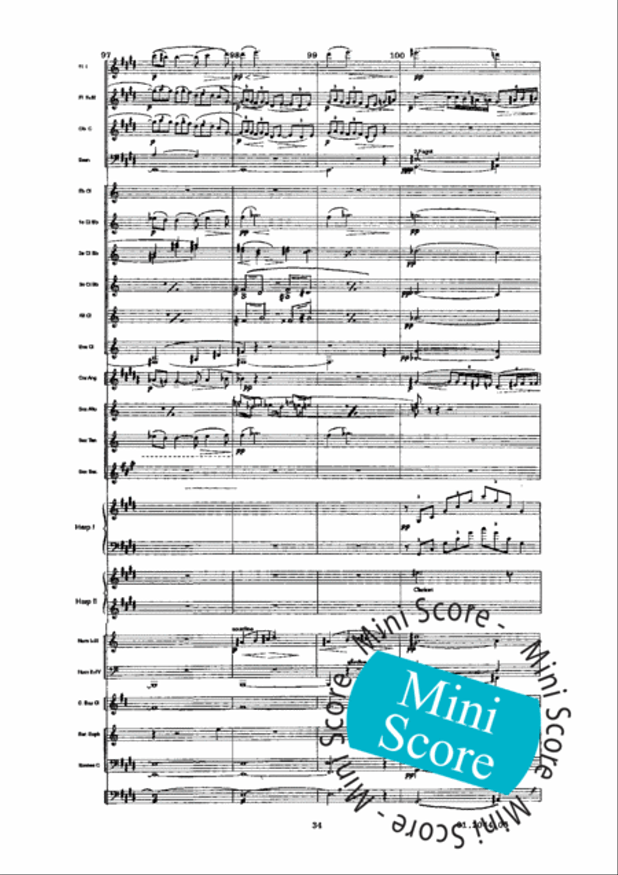 Prelude a L'Apres-Midi D'un Faune Concert Band scores gallery preview page 38