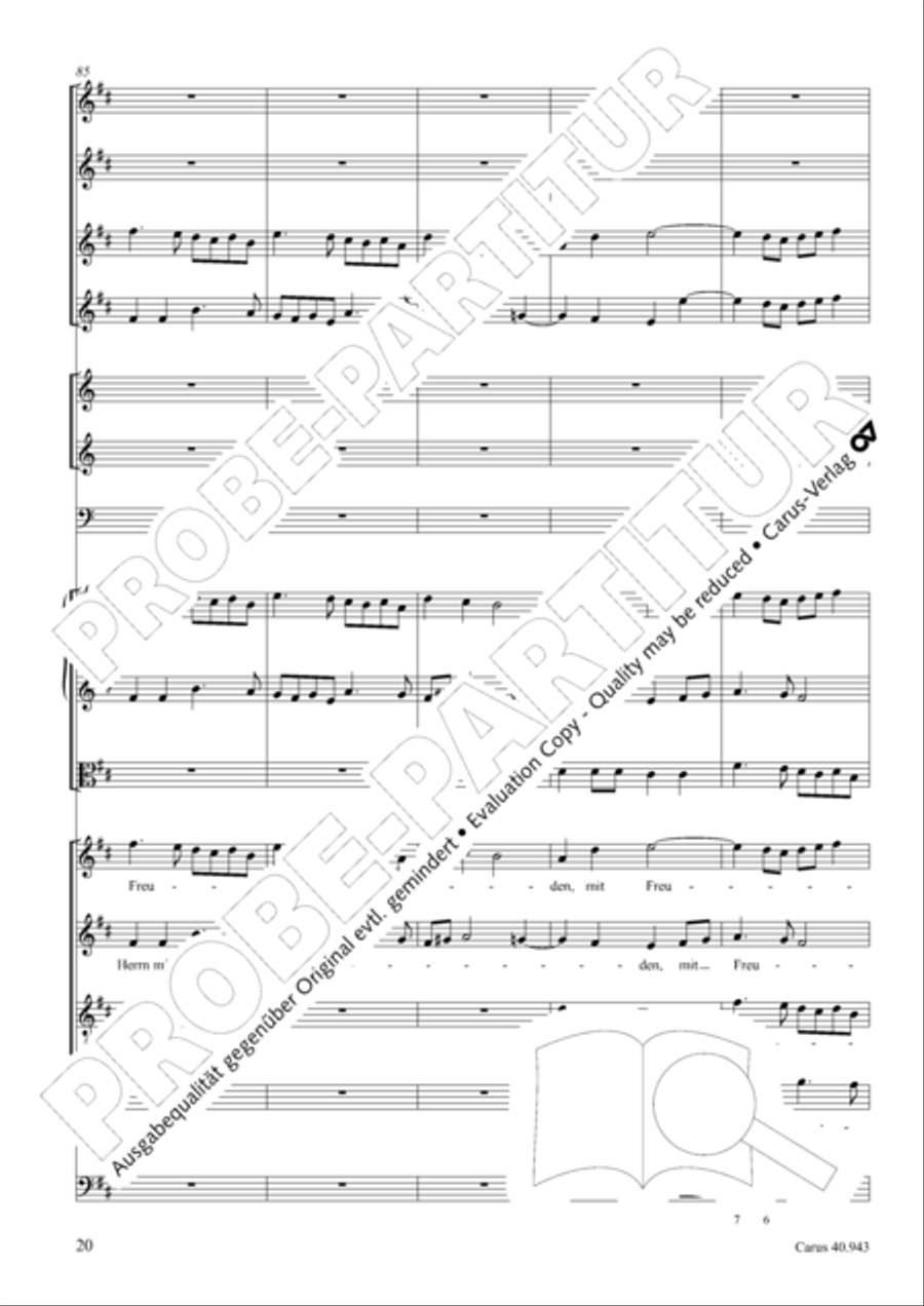 Shout to the Lord, all the earth (Jauchzet dem Herrn, alle Welt) 4-Part scores gallery preview page 27