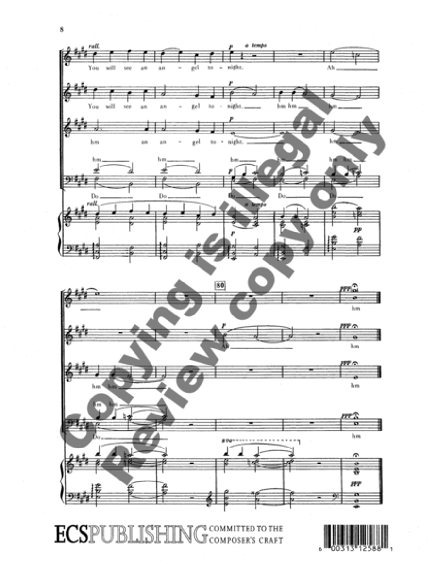 You Will See An Angel Tonight 4-Part scores gallery preview page 10