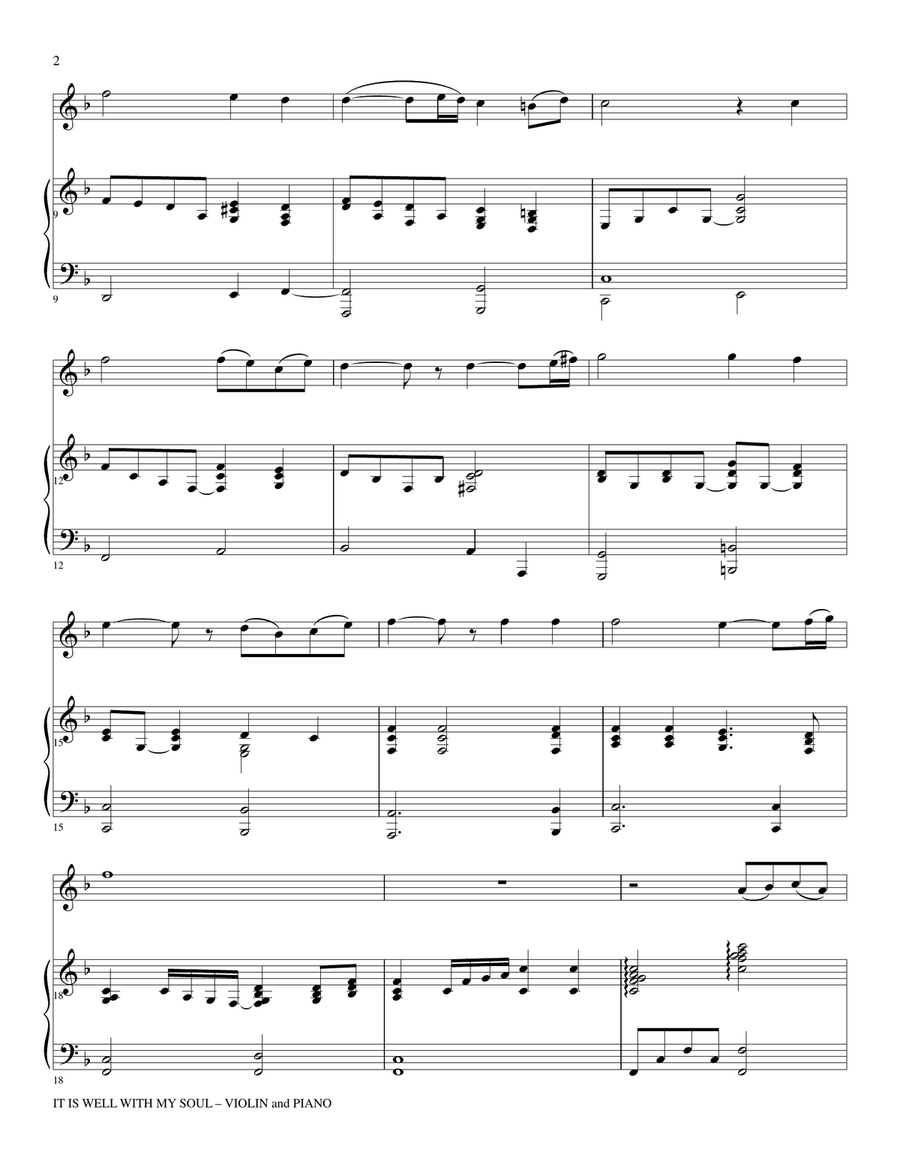 Gary Lanier: 3 BEAUTIFUL HYMNS, Set IV (Duets for Violin & Piano) Violin Solo scores gallery preview page 3