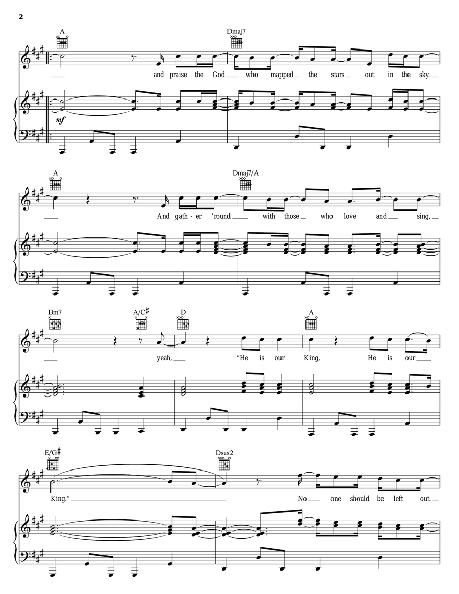 Go Outside Piano, Vocal, Guitar scores gallery preview page 2