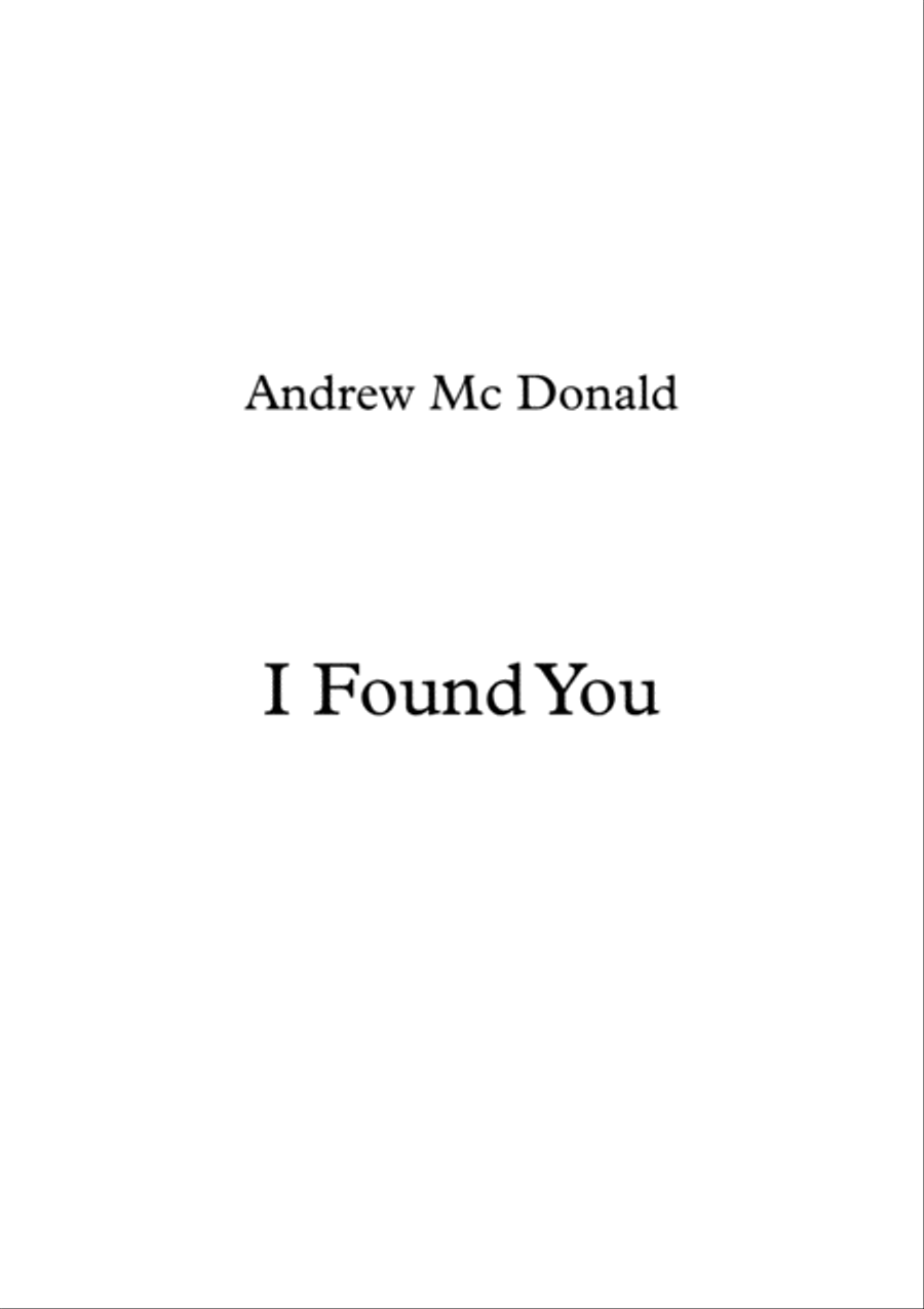 I Found You I Found You Voice scores gallery preview page 1