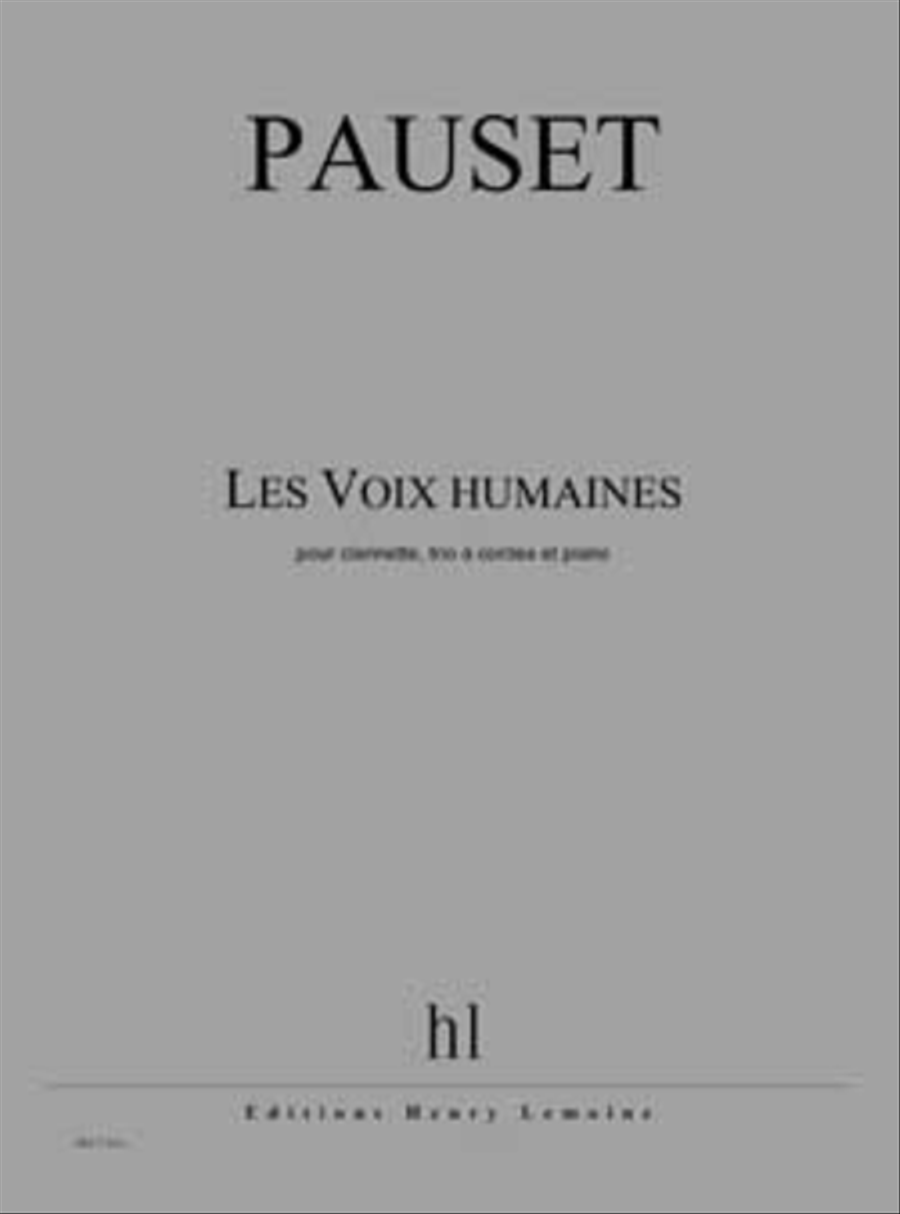 Les Voix Humaines Clarinet scores gallery preview page 1