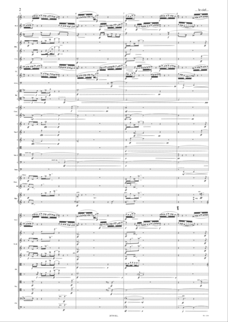 ...Le ciel, tout a l'heure encore si limpide, soudain se trouble horriblement... Orchestra scores gallery preview page 3