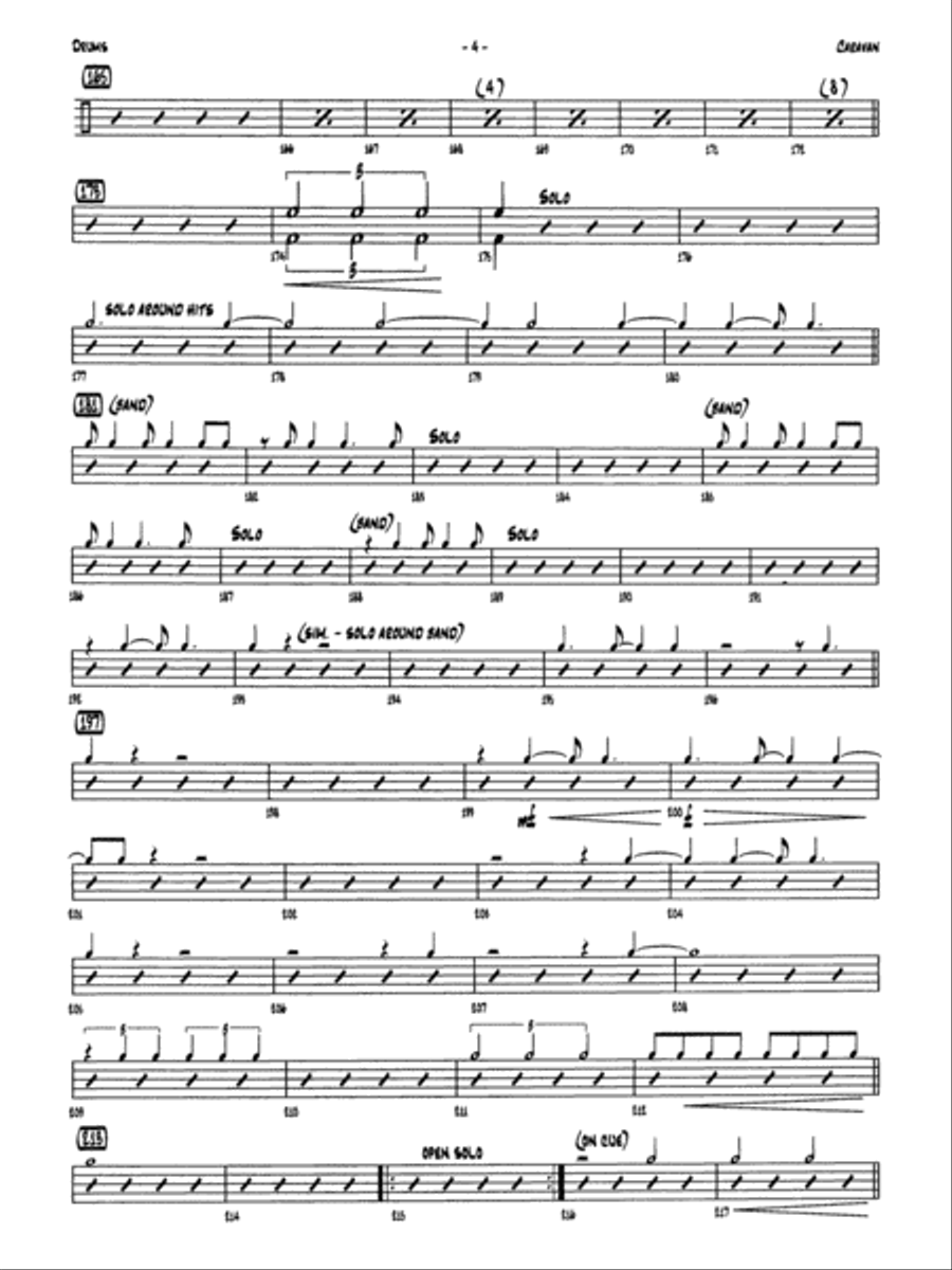 Caravan: Drums Jazz Ensemble scores gallery preview page 4
