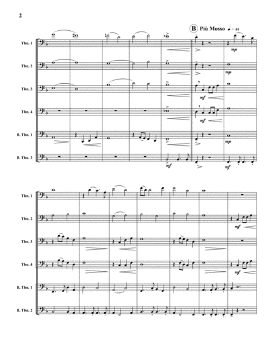 Oh Bury Me Not On The Lone Prairie Large Ensemble scores gallery preview page 2